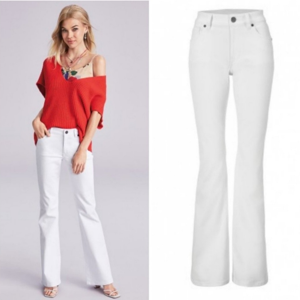 Cabi White Trouser Jean, Sz.10 Tall (34"inseam)